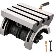 BestEquip Tilting Milling Table 10x7inch Tilting Angle Milling Machine 0-80°Adjustable Swivel Angle Plate with 3 T-slots and an Adjustable Crank Handle Heavy Duty Tilting Milling Machine for Grinding
