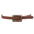 thumbnail image 1 of Leatherock Perforated Leather Belt With Rectangular Buckle, 1 of 2