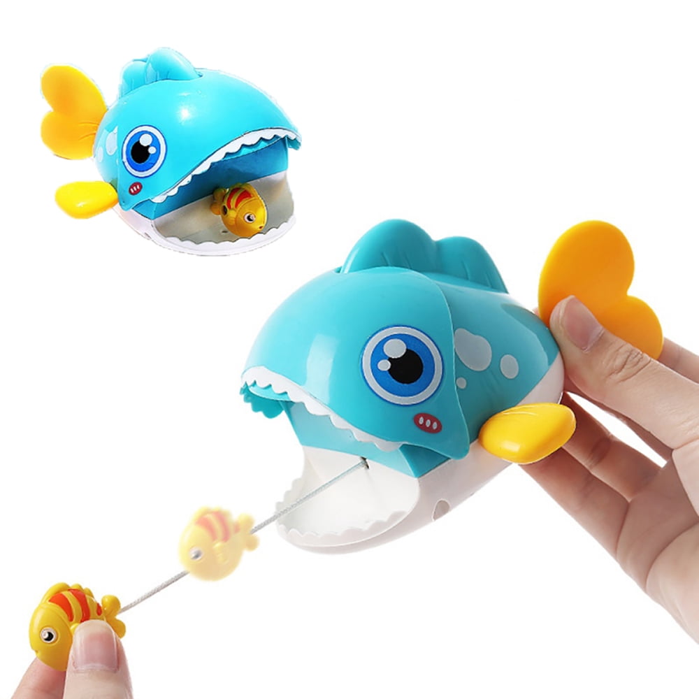Baby Bath Toys Fish with Teeth Biting Action Include a Small Fish Bath Toys for Boys Girls