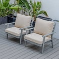 thumbnail image 4 of LeisureMod Walbrooke 3-Piece Patio Set with Grey Aluminum Frame, 4 of 13