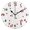 Black, variant on Cherry Love Bow Pattern Wall Clock 10in Round Artistic Oil Painting Home Decor Desk Table Clock