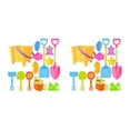 thumbnail image 4 of Eigraketly Juguetes de playa de arena lindos y duraderos de plástico - Juguetes de verano para niños Accesorios de playa no tóxicos Castillo Castillo cuadrado amarillo 2Conjunto, 4 of 6