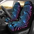 thumbnail image 2 of RYLABLUE Set of 2 Car Seat Covers Colorful Zebra Universal Auto Front Seats Protector Fits for Car,SUV Sedan,Truck, 2 of 4