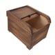 thumbnail image 5 of Contenedor de madera para alimentos, almacenamiento en seco, contenedor de arroz, caja de almacenamiento de arroz, contenedor de madera Marrón oscuro, 5 of 9