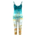 thumbnail image 4 of Pyhlmscde Women's V Neck Sleeveless Jumpsuits Spaghetti Straps Harem Long Pants Overalls with Pockets, Floral Jumpsuits for Women, Womens Jumpsuit, Overalls for Women, 4 of 5