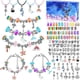 thumbnail image 1 of Kit de fabricación de pulseras con dijes de 112 piezas para niñas, kit de joyería con pulsera de cuentas con dijes, juego de regalo para adultos, niños y niñas, 1 of 5