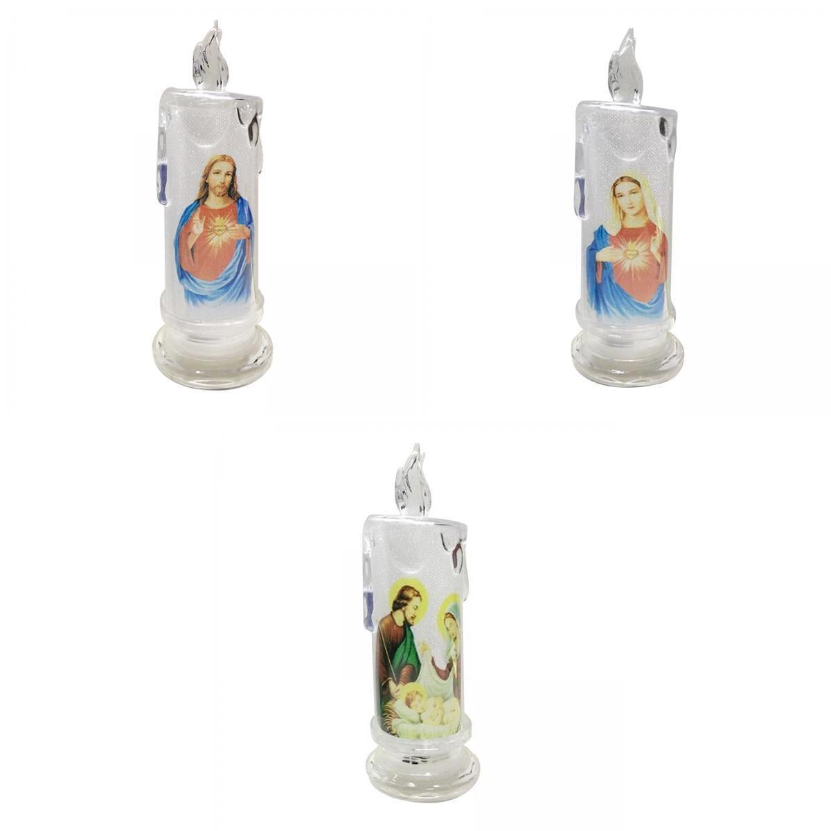 Flameless Candle,LED Electric Tealight Pillar Light,Battery Operated