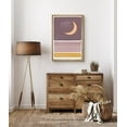 thumbnail image 2 of PixonSign Framed Canvas Print Wall Art Crescent Moon Over Lines Nature Wildlife Illustrations Modern Art Modern Scenic Relax/Calm Brown Warm Boho Decor for Living Room, Bedroom - 24"x36" Natural, 2 of 5