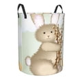 thumbnail image 2 of PUREYAH Collapsible Laundry Basket Organizer, Round Dirty Clothes Basket Storage with Handles Laundry Hamper for Bathroom Corner Dorm College, Small Size, 2 of 7