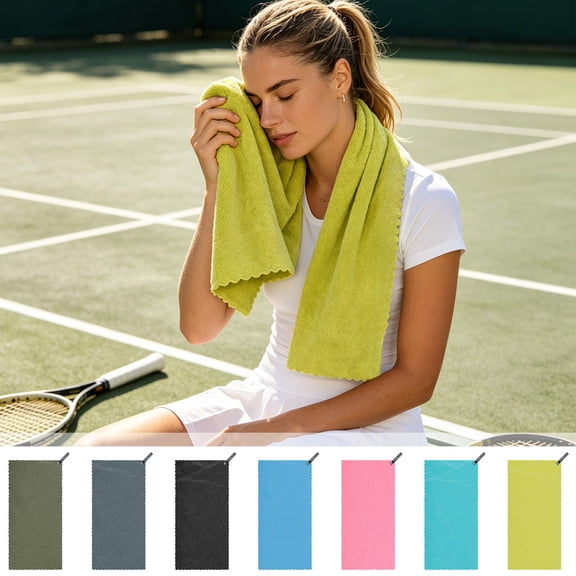 WDOBM Reusable Washcloths, Portable Irregular‑Texture Sweat‑Absorbent Fitness Towel With Pouch, Highly Absorbent Quick Dry Machine Washable, Lightweight Sport Towels for Travel Fitness