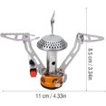 thumbnail image 2 of Stainless Steel Folding Camping Stove Portable Triangular Butane Gas Stove, 2 of 5