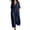 *Navy, variant on VBVC Women's Cotton Linen Button Down Maxi Dress , Summer Side Slit Dress For Women , Ladies' Short Sleeve Shirt Dress with Pockets,Beige,S-3XL