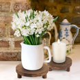 thumbnail image 2 of 3 Pcs/Ensemble Support de Tasse à Café en Bois Tabouret Rond Décoratif Support de Pot de Fleurs avec Pieds Décoration Maison, 2 of 6