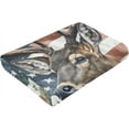thumbnail image 6 of American Flag Deer Fleece Blanket Comfort Warmth Soft Cozy Easy Care Bed Throw Blanket for Living Room/Bedroom All Season,Gift,50"x40", 6 of 6
