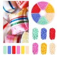thumbnail image 3 of Kit para hacer pulseras de 2 mm, kit de cuentas de semillas de vidrio, surtido de cuentas pequeñas, colores, cuentas sueltas para manualidades, para hacer joyas, manualidades artísticas, 3 of 5