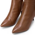 thumbnail image 2 of DARING DIVA Women's Stylish Stiletto Heels Knee High Boots with Pointed Toe Brown 6, 2 of 7