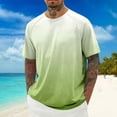 thumbnail image 3 of Mens T-Shirts Summer Raglan Short Sleeve Crewneck Lightweight Breathable Gradient Color Casual T Shirt, 3 of 5