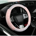 thumbnail image 5 of YUVA Universal Diamond Steering Wheel Cover, Elastic No Inner Ring, 38cm, Anti-Slip, Black/Sky Blue/Pink, Sparkling Car Decor, 5 of 6