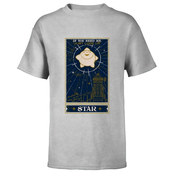 Disney Wish Star Rosas If You Need Me Just Look Up - Short Sleeve T-Shirt for Kids - Customized-Athletic Heather
