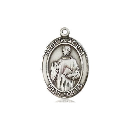 Extel Medium Oval Silver Filled St Placidus Medal