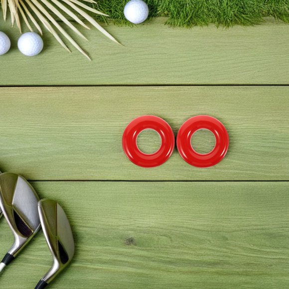 Homoyoyo 4Pcs Iron Golf Swing Weight Rings Red for Muscle Memory Building and Accurate Golf Grip