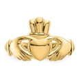 thumbnail image 5 of Real 14kt Yellow Gold Polished Claddagh Ring Size: 6; for Adults and Teens; for Women and Men, 5 of 5