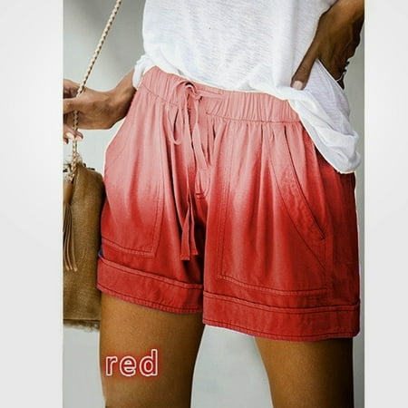 

Transer Summer Savings Clearance 2022 Womens Plus Size Shorts Summer Comfy Drawstring Casual Elastic Waist Loungewear Pants Pajama Shorts w/ Pocket Beach Lightweight Short Lounge Pant