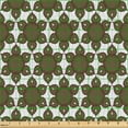 thumbnail image 2 of Ambesonne Vintage Fabric by the Yard Upholstery, Geometric Abstract Plot, 10 Yards, Green Brown White Grey, 2 of 5