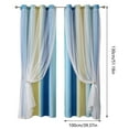 thumbnail image 3 of Blueek Halloween Pitch Black Solid Thermal Insulated Grommet Blackout Curtains/Drapes for Bedroom Window (2 Panel, 42 inches Wide by 63 inches Long), 3 of 7