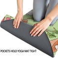 thumbnail image 3 of Red Mushroom Frog Green Pattern Hot Yoga Mat Towel Non Slip for Hot Yoga - Quick-Drying Yoga Mat Cover with 4 Corner Pockets with Travel Bag - Hot Yoga Towel Non Slip 70"x26", 3 of 6