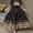Black, variant on MORTTIC Women's Bohemian Paisley Print V Maxi Dress V-Neck Embroidered 3/4 Sleeve Party Dress, S