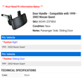 thumbnail image 2 of Door Handle - Compatible with 1999 - 2002 Nissan Quest 2000 2001, 2 of 2
