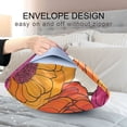 thumbnail image 4 of Yayeee Pillowcase Queen Size Set of 2 Satin Wrinkle Resistant Pillow Case, Purple Hand Drawn Floral, 4 of 8