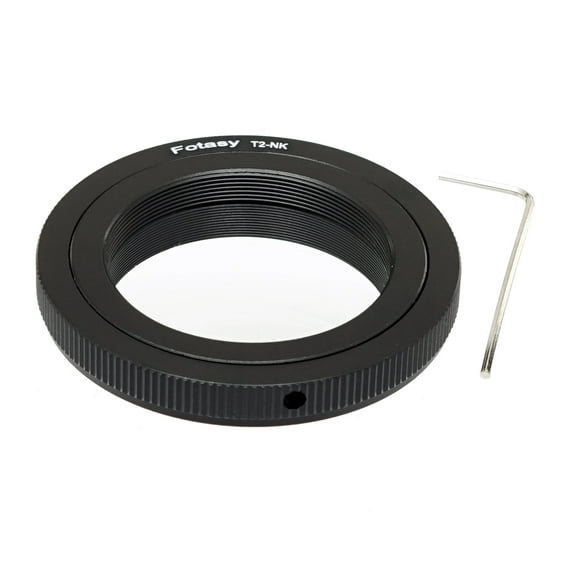 Fotasy T Mount Lens to Nikon F Adapter, T2 Telescope Lens to Nikon F Mount DSLR Adapter, fits Nikon DSLR D5 D4S D4 Df D3 D850 D810 D800 D750 D610 D7500 D7200 D7100 D7000 D5200 D5300 D5500 D5600 D3400