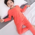 thumbnail image 4 of Minnieouse Calzoncillos largos para niños, conjunto de ropa interior de invierno para niños, Color sólido, manga completa, base, capa base, clima frío, Ropa interior Rosado Minnieouse AP013731-05, 4 of 6