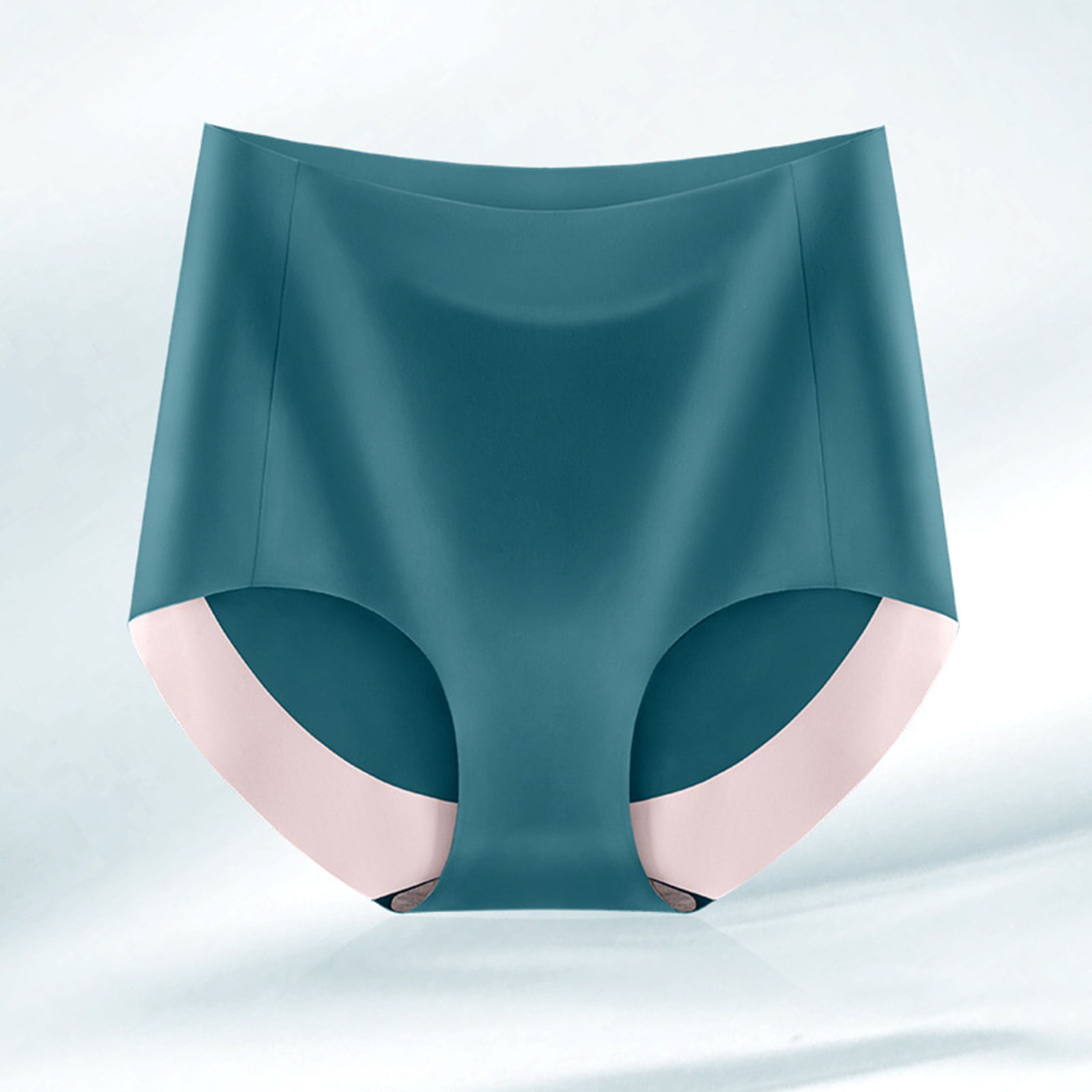 CBGELRT Women's Brief Ice Silk Seamless Panties for Women Shapewear Pants  Solid High Waist Breathable Underwear Plus Size Briefs M Khaki 