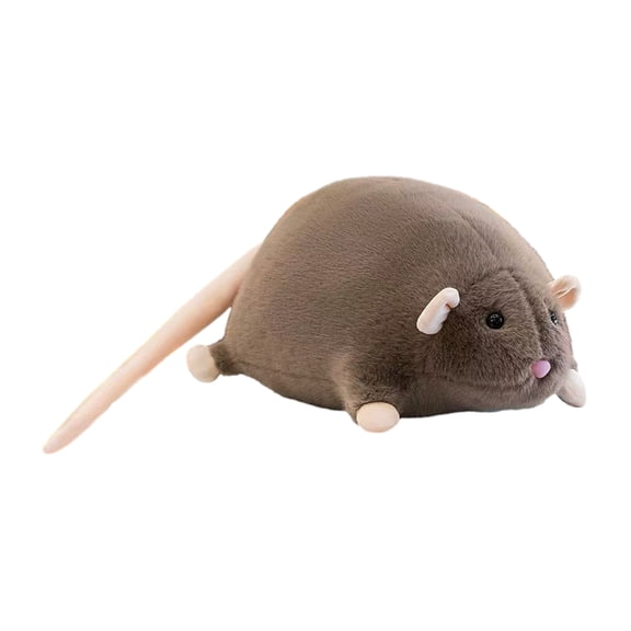 Primegos Plush Rat Stuffed Animal Realistic Mouse Prank Toy Soft Cuddly Plushie Creative Gift for Birthday Gag Present