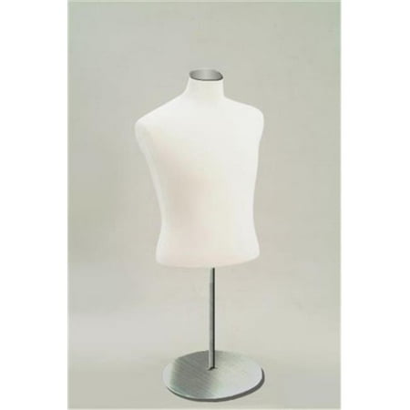 - BFHM-C-M Male Jersey Metal Half Form with Metal Round Countertop Base & Neck Block