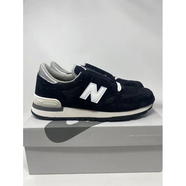 New Balance 990 Black White Size 12 M990BK1 MADE USA Sneaker Running Shoe New