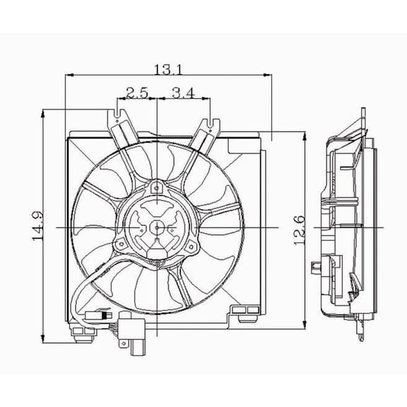 TYC 610240 Radiator Fan Fits 2006 Saturn Relay