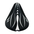 thumbnail image 1 of Ciclismo Funda de cojín para sillín de bicicleta espuma de gel acolchada con tira reflectante (blanco y negro) Ehuebsd Para estrenar, 1 of 9