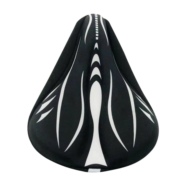 Ciclismo Funda de cojín para sillín de bicicleta espuma de gel acolchada con tira reflectante (blanco y negro) Ehuebsd Para estrenar