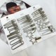 thumbnail image 4 of 4/24 horquillas plateadas Y2k para mujer, horquillas de metal a la moda, pinzas para el pelo con forma de pico de pato, pinzas para el pelo con flequillo lateral, accesorios para el cabello para niñas, 4 of 5