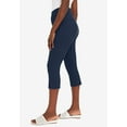 thumbnail image 4 of Jessica London Women's Plus Size Everyday Stretch Cotton Capri Legging, 4 of 5