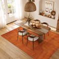 thumbnail image 3 of 8'x10' Area Rugs, Burnt Orange Indoor Outdoor Area Rug for Living Room Bedroom, Farmhouse Linen Texture Washable Bathroom Rugs Kitchen Floor Carpet Mats Home Decor, 3 of 8