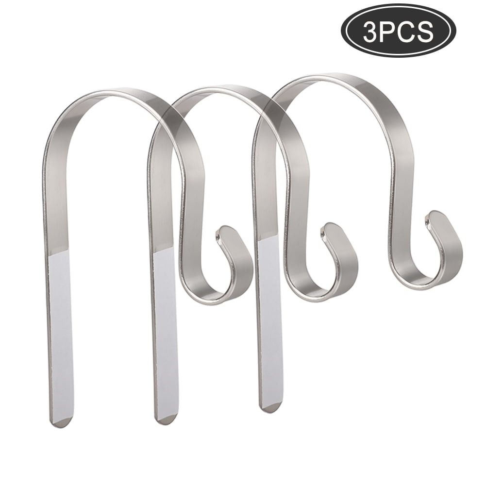 Christmas Stocking Holders Hooks Fireplace Mantel Hangers Metal Hanging Hanger Clips for Christmas Party Decoration Supplies Silvery, 8