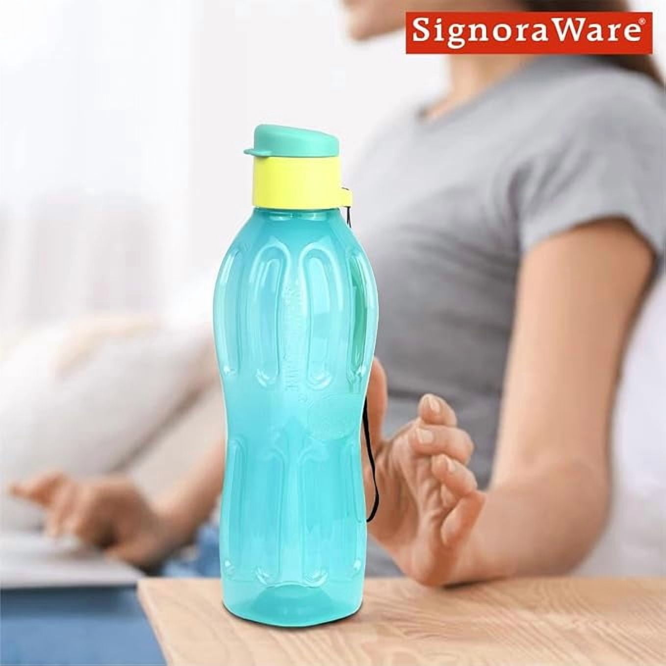 Signoraware Fliptop 500ml Bpa Free Water Bottles Set of 3, Food Grade, Freezer Safe