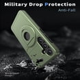 thumbnail image 3 of Allytechgroup Lightweight Case for Samsung Galaxy S21,Rotatable Ring Kickstand,Sliding Lens Cover,Enhanced Camera & Screen Full Body Protection Shockproof Case for Samsung Galaxy S21, Olivegreen, 3 of 6