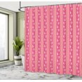 thumbnail image 4 of Ambesonne Nature Shower Curtain, Garden Leaf Pattern Print, 69"Wx75"L, Magenta and Pastel Pink, 4 of 4