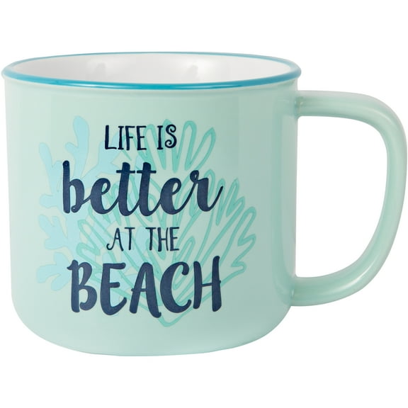 Pavilion - Life Is Better At The Beach - Large 17 Oz Stoneware Coffee Cup Mug